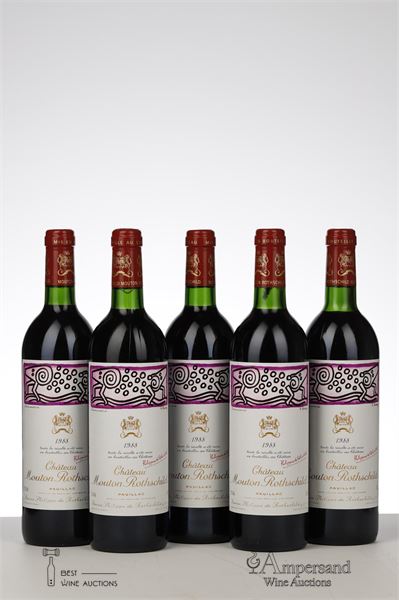 MOUTON ROTHSCHILD 1988 - Mc - 5 Bottles - Owc 12