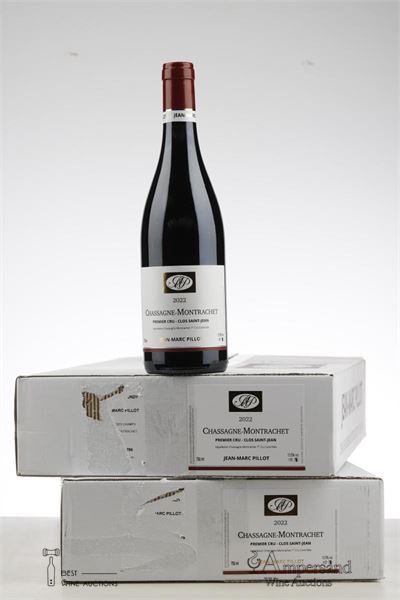 CHASSAGNE MONTRACHET ROUGE CLOS ST JEAN 2022 - Jean Marc Pillot - 12 Bottles - Oc 6