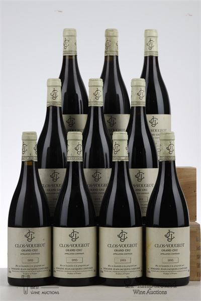CLOS VOUGEOT 1993 - Jean Jacques Confuron - 10 Bottles