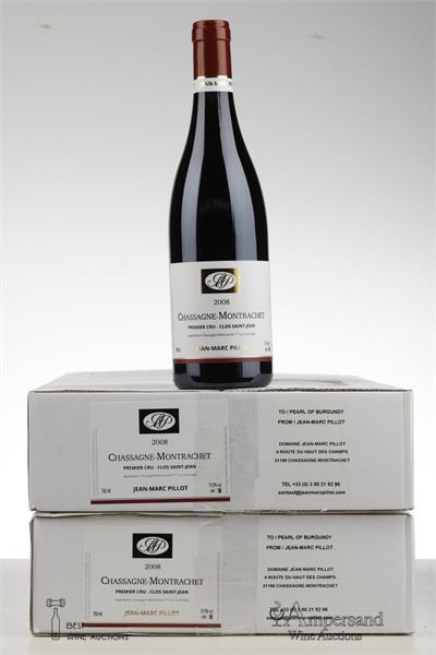 CHASSAGNE MONTRACHET ROUGE CLOS ST JEAN 2008 - Jean Marc Pillot - 12 Bottles - Oc 6