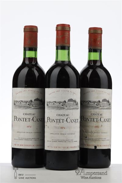 PONTET CANET 1974 - Mc - 3 Bottles