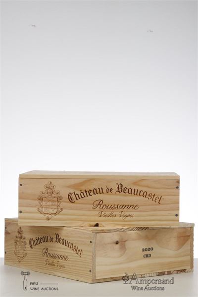 CHATEAUNEUF DU PAPE BEAUCASTEL BLANC ROUSSANNE VIEILLES VIGNES 2020 - Beaucastel - 6 Bottles - Owc 3