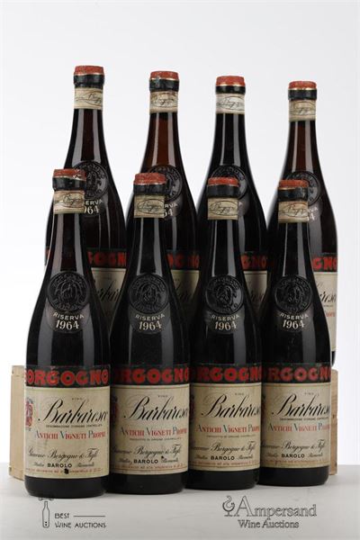 BARBARESCO RISERVA ANTICHI VIGNETI PROPRI 1964 - Giacomo Borgogno - 8 Bottles