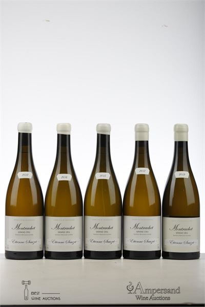 MONTRACHET 1*2012 + 1*2014 + 1*2015 + 1*2017 + 1*2019 - Etienne Sauzet - 1 Bottle