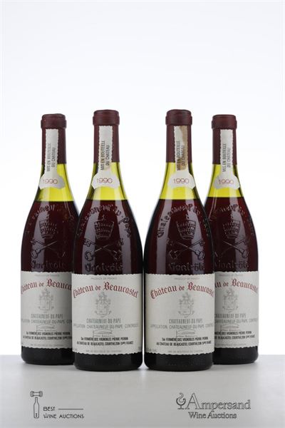 CHATEAUNEUF DU PAPE BEAUCASTEL 1990 - Beaucastel - 4 Bottles