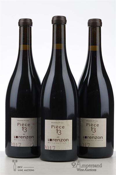 MERCUREY PIECE 13 2017 - Bruno Lorenzon - 3 Bottles