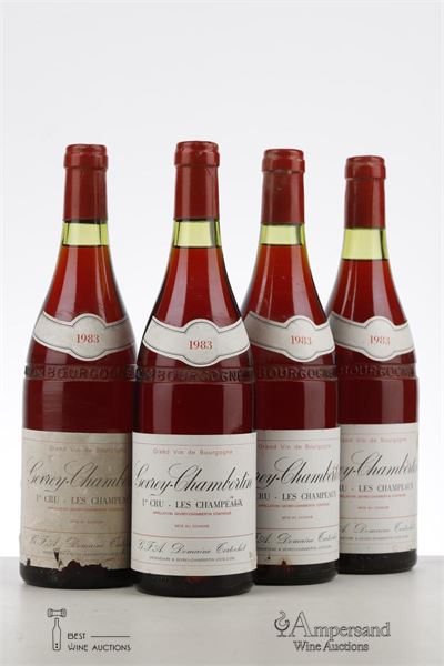 GEVREY CHAMBERTIN LES CHAMPEAUX 1983 - Tortochot - 4 Bottles