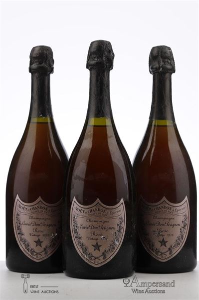 DOM PERIGNON ROSE 1978 - Moet et Chandon - 3 Bottles