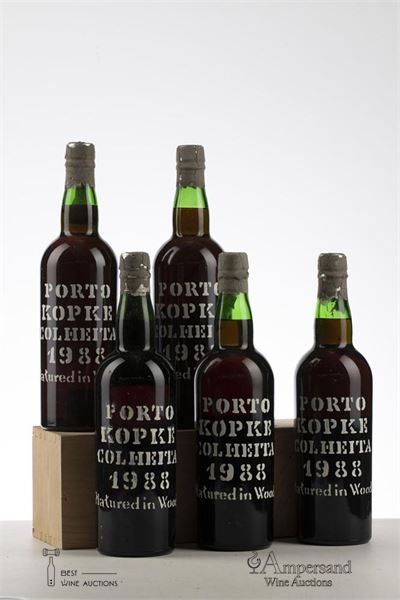 KOPKE COLHEITA PORT 1988 - Kopke - Bottled in 1996 - 5 Bottles