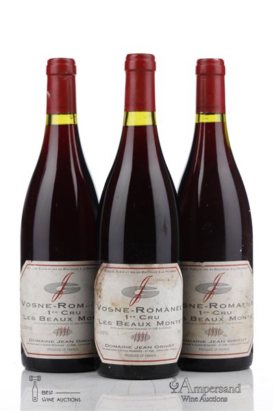 VOSNE ROMANEE LES BEAUX MONTS 1990 - Jean Grivot - 3 Bottles
