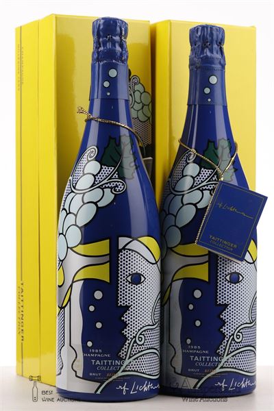 TAITTINGER COLLECTION LICHTENSTEIN 1985 - Taittinger - 2 Bottles - Oc 1