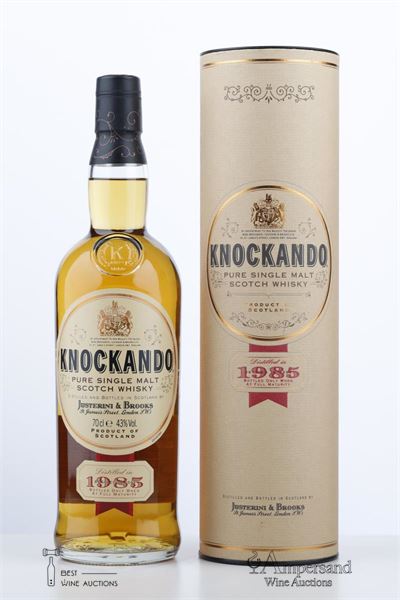 KNOCKANDO 1985 Justerini & Brooks - Bottled 2000  - Alc. 43% 1 bottle