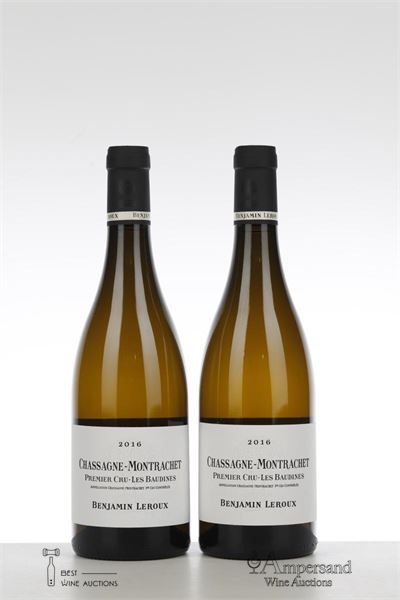 CHASSAGNE MONTRACHET BLANC LES BAUDINES 2016 - Benjamin Leroux - 2 Bottles