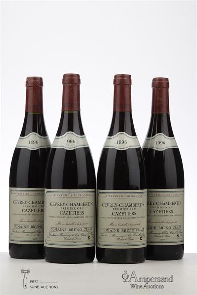 GEVREY CHAMBERTIN LES CAZETIERS 1996 - Bruno Clair - 4 Bottles