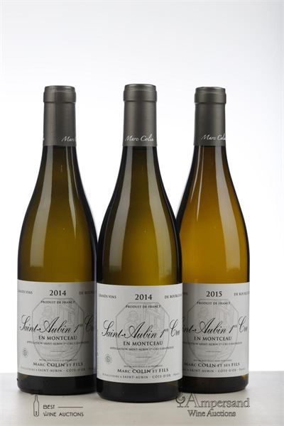 SAINT AUBIN BLANC EN MONCEAU 2*2014 + 1*2015   - Marc Colin - 3 Bottles