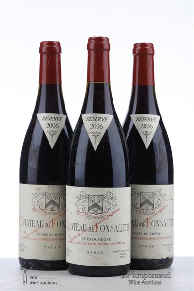 CHATEAU DE FONSALETTE SYRAH 2006 - Reynaud - 3 Bottles