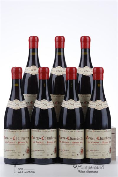 GEVREY CHAMBERTIN LES CAZETIERS 2005 - Vincent et Denis Berthaut - 7 Bottles