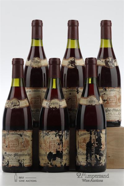 CHASSAGNE MONTRACHET ROUGE 1989 - Domaine des Hautes Cornieres - 6 Bottles