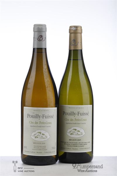 POUILLY FUISSE CLOS DES PETITS CROUX 1*2005 + 1*2008   - Guffens Heynen - 2 Bottles