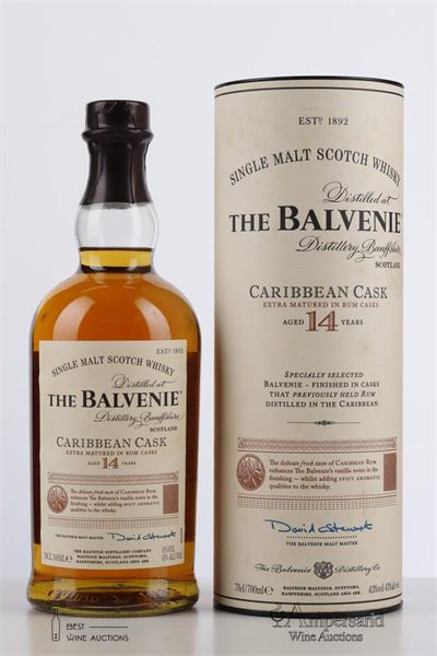 BALVENIE 14 Y CARIBBEAN CASK  - Alc 43% 1 Bottle