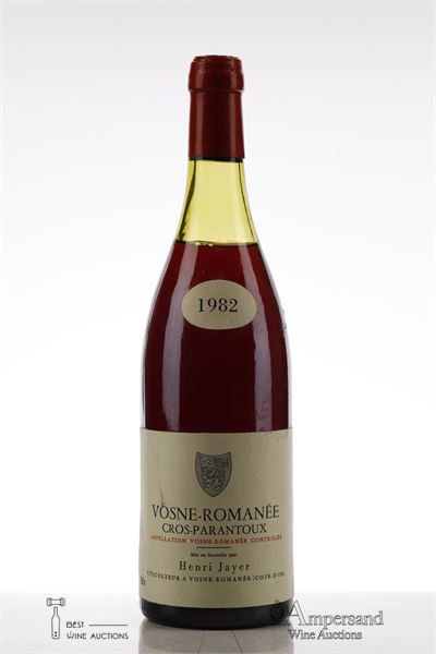 VOSNE ROMANEE CROS PARANTOUX 1982 - Henri Jayer - 1 Bottle