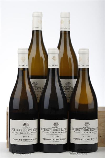 PULIGNY MONTRACHET CLOS DE LA MOUCHERE 2016 - Henri Boillot - 5 Bottles
