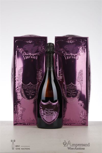 DOM PERIGNON ROSE LADY GAGA 2008 - Moet et Chandon - 2 Bottles - Metal Box