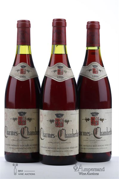 CHARMES CHAMBERTIN 1986 - Armand Rousseau - 3 Bottles