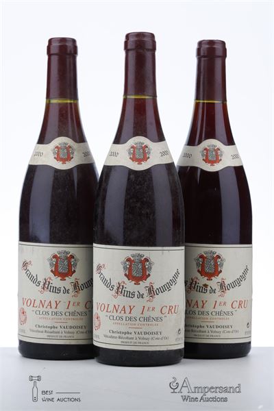 VOLNAY CLOS DES CHENES 2000 - Christophe Vaudoisey - 3 Bottles