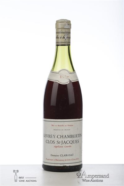 GEVREY CHAMBERTIN CLOS ST JACQUES 1972 - Clair Dau - 1 Bottle