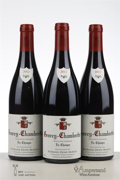 GEVREY CHAMBERTIN EN CHAMPS 2012 - Denis Mortet - 3 Bottles
