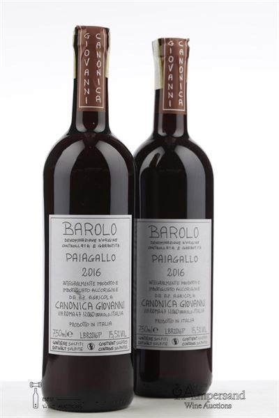 BAROLO PAIAGALLO 2016 - Canonica - 2 Bottles