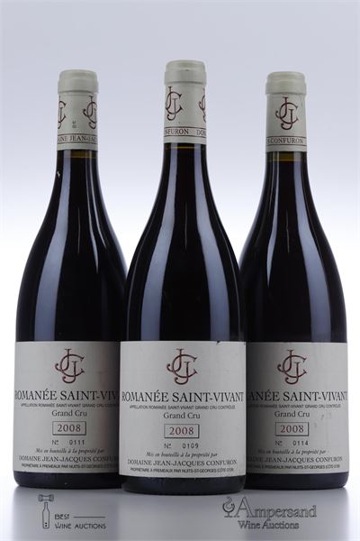 ROMANEE ST VIVANT 2008 - Jean Jacques Confuron - 3 Bottles