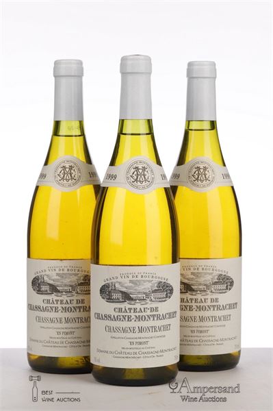 CHASSAGNE MONTRACHET BLANC EN PIMONT 1999 - Chateau de Chassagne Montrachet - Picard - 3 Bottles