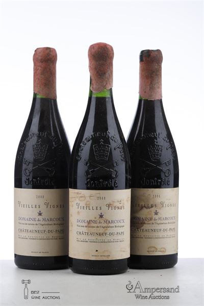 CHATEAUNEUF DU PAPE MARCOUX VIEILLES VIGNES 2000 - Domaine de Marcoux - 3 Bottles