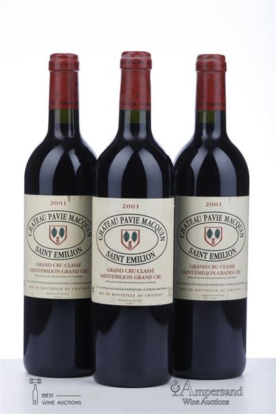 PAVIE MACQUIN 2001 - Mc - 3 Bottles