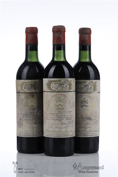 MOUTON ROTHSCHILD 1958 - 3 Bottles