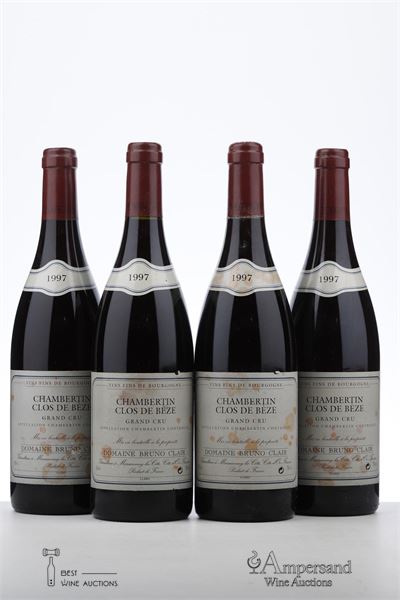 CHAMBERTIN CLOS DE BEZE 1997 - Bruno Clair - 4 Bottles