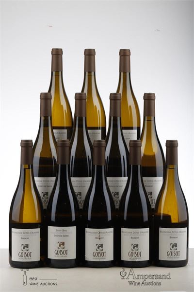 BOURGOGNE BLANC COTES D'AUXERRE BIAUMONT 6*2015 + GUEULES DE LOUP 3*2015 + CORPS DE GARDE 3*2015  - Guilhelm et Jean Hugues Goisot - 12 Bottles