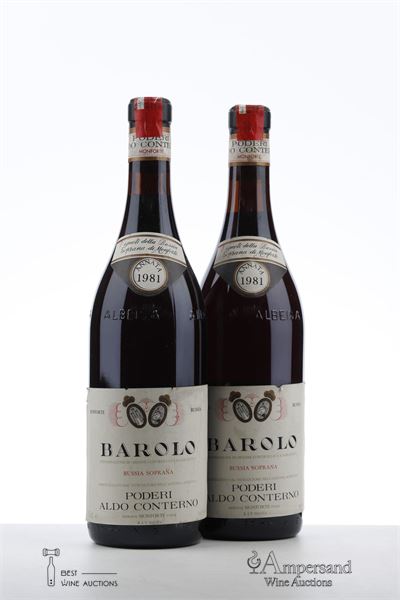 BAROLO BUSSIA SOPRANA 1981 - Conterno Aldo - 2 Bottles