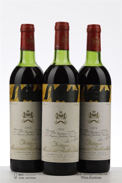 MOUTON ROTHSCHILD 1974 - Mc - 3 Bottles