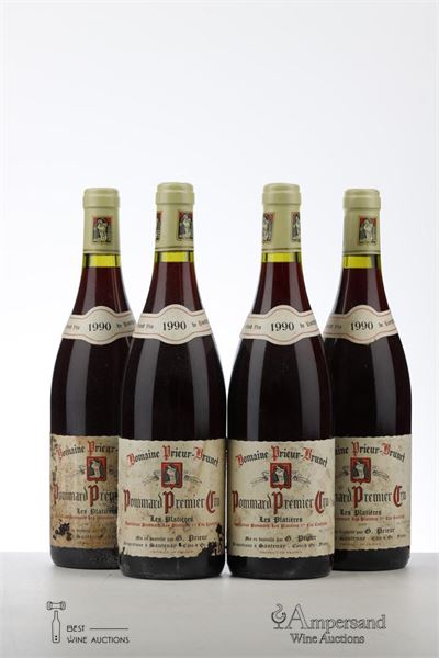 POMMARD LES PLATIERES 1990 - G. Prieur - 4 Bottles