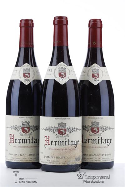 HERMITAGE ROUGE 1998 - Jean Louis Chave - 3 Bottles