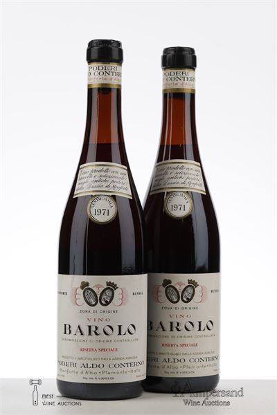 BAROLO RISERVA SPECIALE BUSSIA DI MONFORTE 1971 - Aldo Conterno  - 2 Bottles