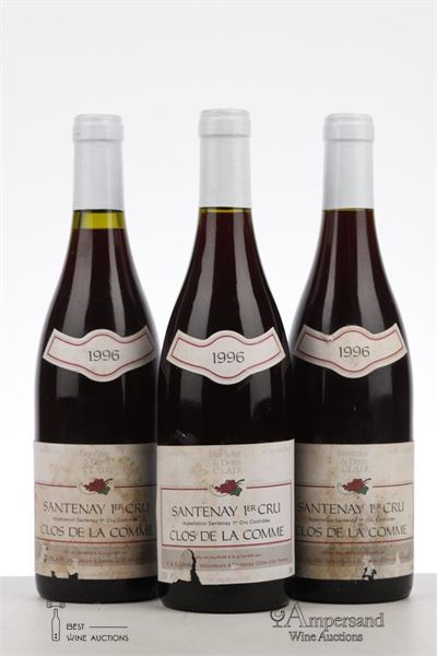 SANTENAY CLOS DE LA COMME 1996 - Francois et Denis Clair - 3 Bottles