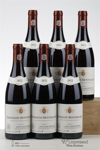 CHASSAGNE MONTRACHET ROUGE 2022 - Jean Claude Ramonet - 6 Bottles