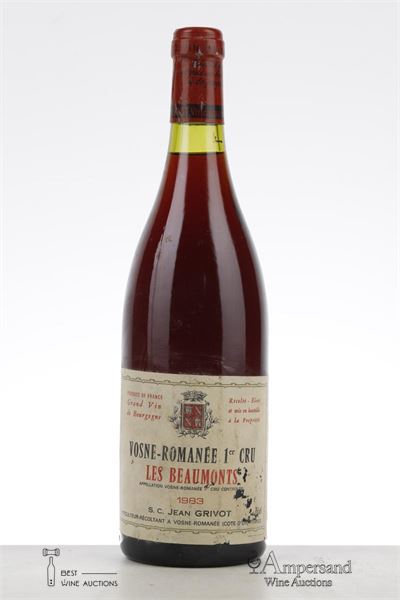 VOSNE ROMANEE LES BEAUMONTS 1983 - Jean Grivot - 1 Bottle