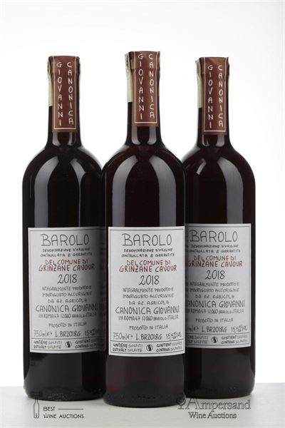 BAROLO DEL COMUNE GRINZANE CAVOUR 2018 - Canonica - 3 Bottles