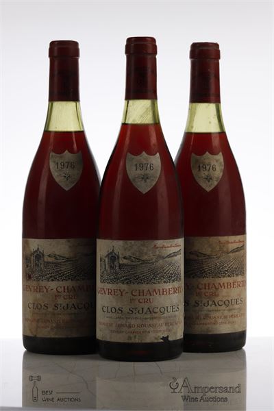 GEVREY CHAMBERTIN CLOS ST JACQUES 1976 - Armand Rousseau - 3 Bottles