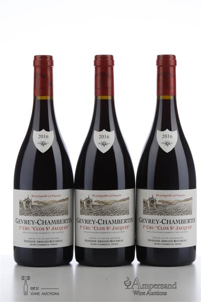 GEVREY CHAMBERTIN CLOS ST JACQUES 2016 - Armand Rousseau - 3 Bottles